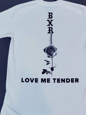 BORN X RAISED White Long-Sleeve 'LOVE ME TENDER' Graphic Tee